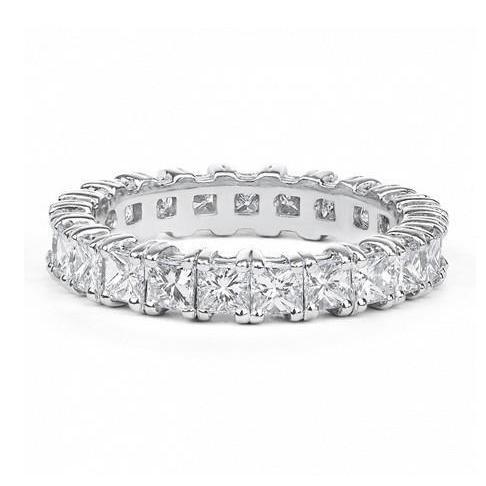 3.91 Carats Réel Diamants Taille Princesse Alliance Femme