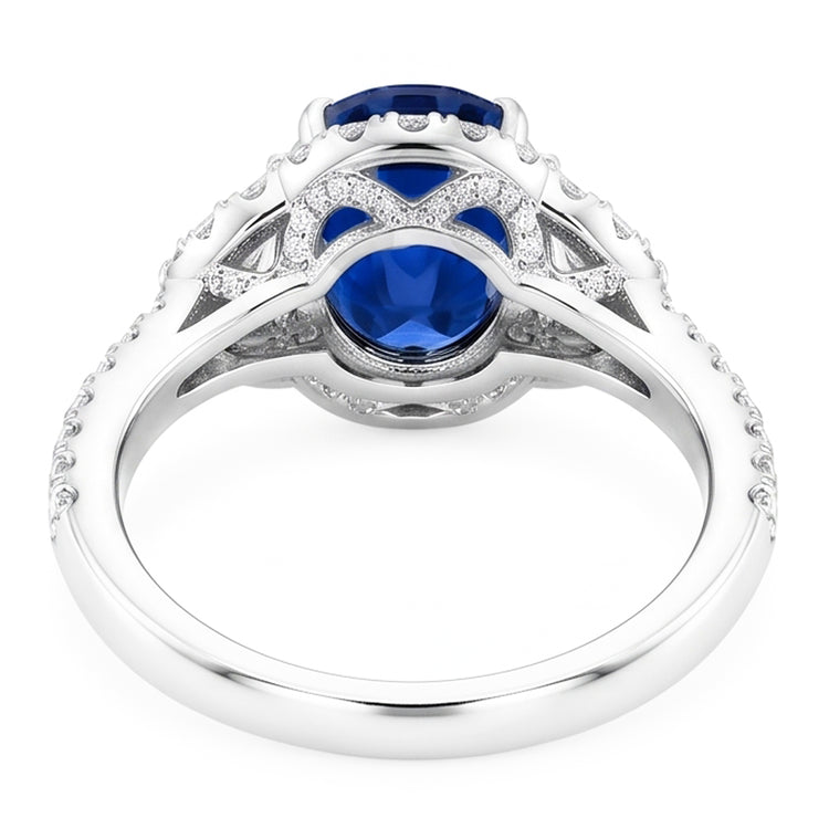 4.25 carats alliance diamant saphir bleu Sri Lanka ou blanc