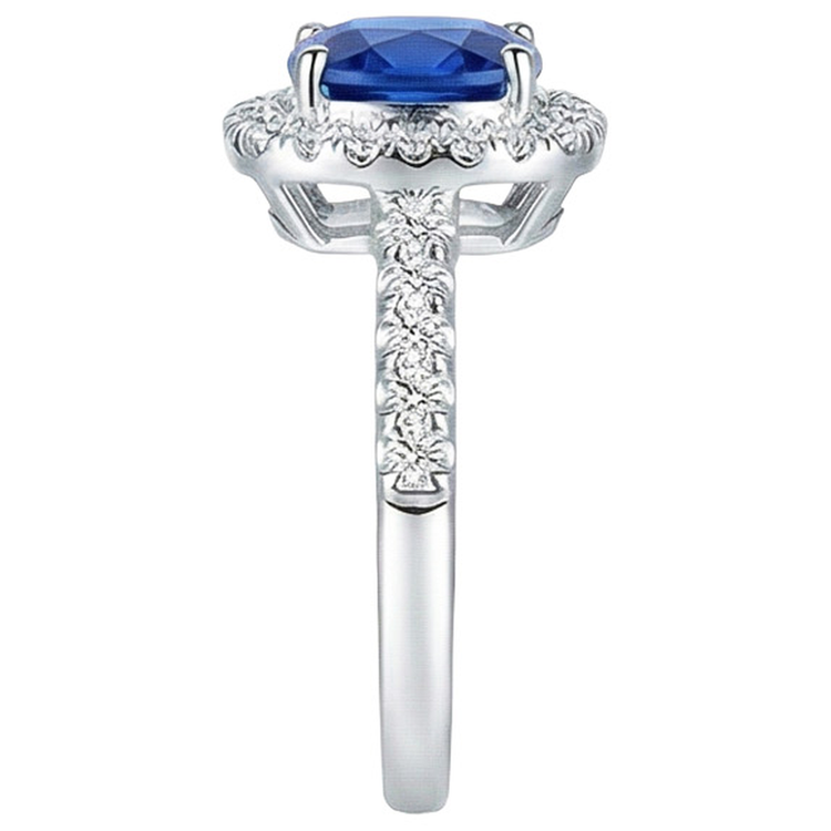 naturel cushion diamant 4.30carats bague vue de dessus