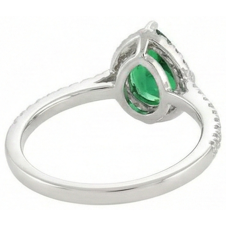 naturel pear diamant 4.50carats bague avec accents diamants
