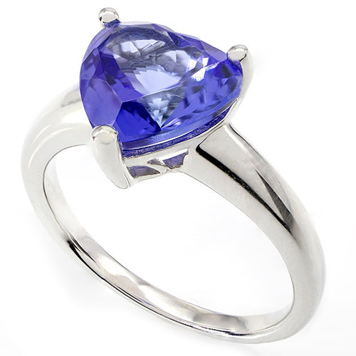 4 Carats Tanzanite Coeur Bague