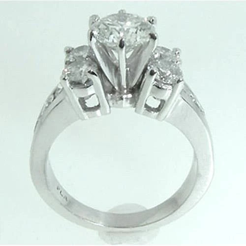 4.01 Ct. Bague De Fiançailles En Or Blanc Et Réel Diamants