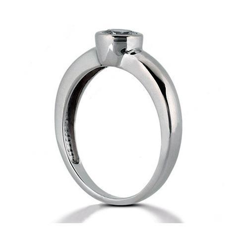 4.02 Carat Bague Solitaire Réel Diamant Or Blanc 14K