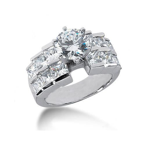 4.25 Carats Bague De Fiançailles De Fiançailles De Vrais Gros Naturel Diamants