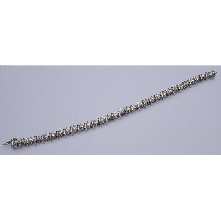4.50 Carat Naturel Diamant Tennis Bracelet Bijoux Style Antique S Lien