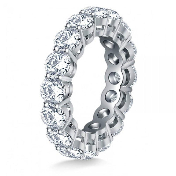 4.80 Carats Bague De Mariage Véritable Diamant Rond Bijoux En Or Blanc