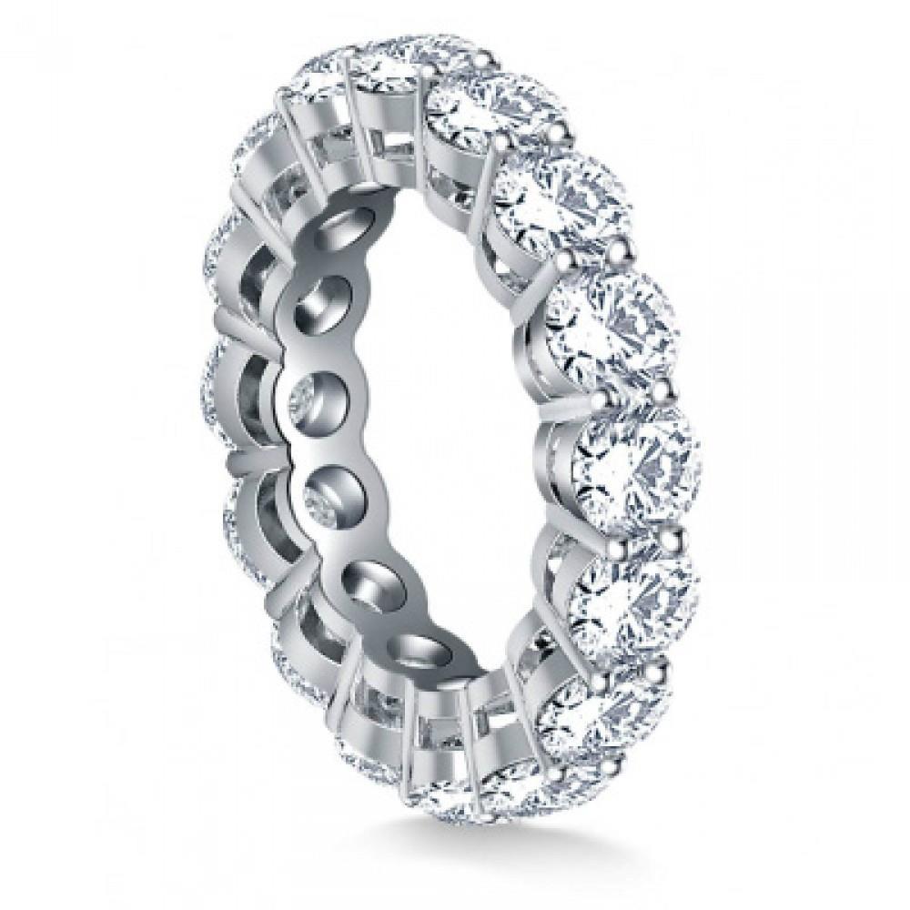 4.80 Carats Bague De Mariage Véritable Diamant Rond Bijoux En Or Blanc