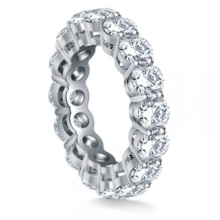 4.80 Carats Bague De Mariage Véritable Diamant Rond Bijoux En Or Blanc