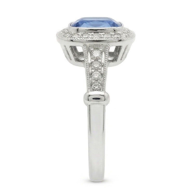 naturel round diamant 5.01carats bague vue de dessus