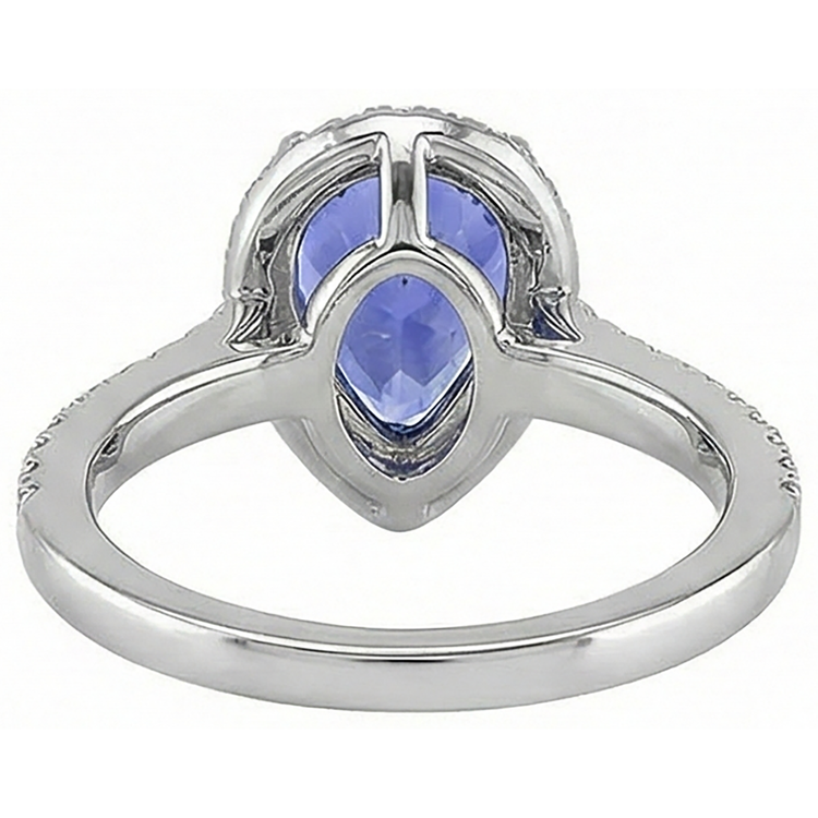 5.75 Ct Solitaire Avec Accent Tanzanite Avec Diamants Naturels Extraits des Mines ( et non cultivés en laboratoire ) Bague Or
