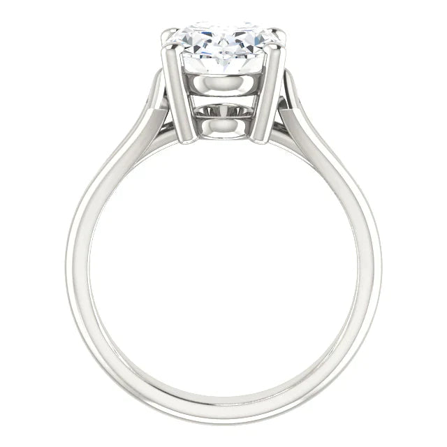 5 Carat Ovale Gros Réel Diamant Bague
