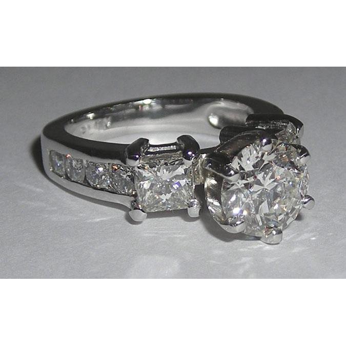 5 Carats Bague En Or Véritable Diamant Trois Pierres Bijoux Pour Femmes Nouveau5 Carats Bague En Or Véritable Diamant Trois Pierres Bijoux Pour Femmes Nouveau