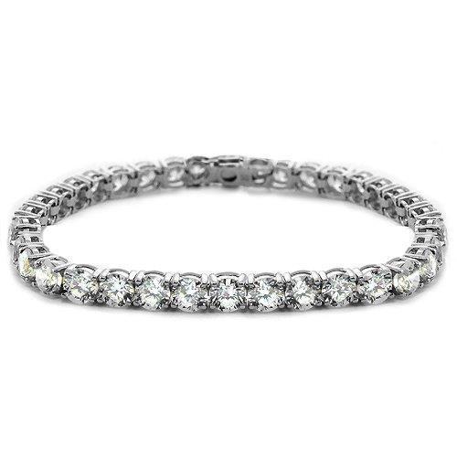 50 Pointer Tennis Bracelet Prong Set Réel Diamond