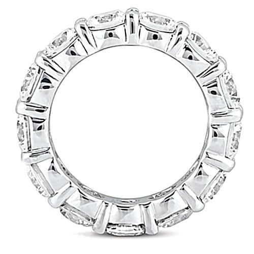 5.85 Carats Alliance Naturel Diamant Eternité Pour Femme En Or Blanc 14K