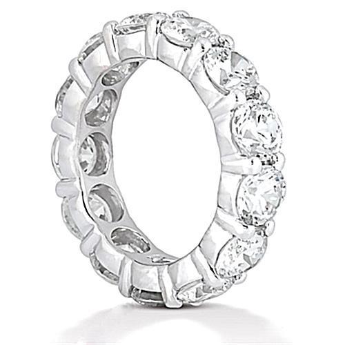 5.85 Carats Alliance Naturel Diamant Eternité Pour Femme En Or Blanc 14K