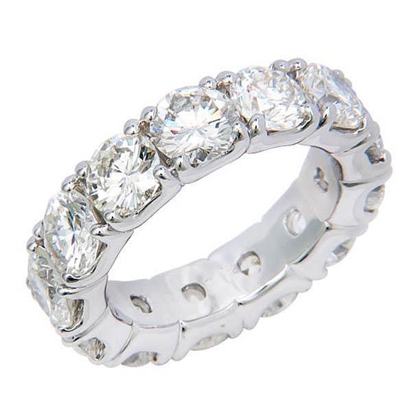 6.50 Ct Round Prong Set Naturel Diamond Eternity Band Femme Bijoux En Or