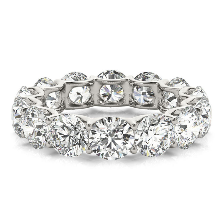 Taille Brillant Diamant bague en Or Blanc 14 Carats – vue d'angle