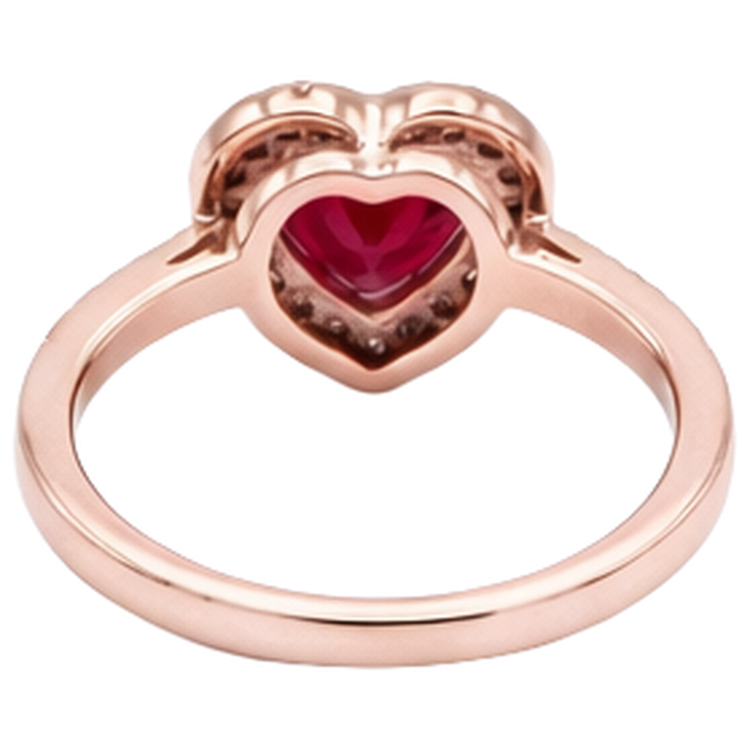 naturel rubis 8.5carats bague sur blanc