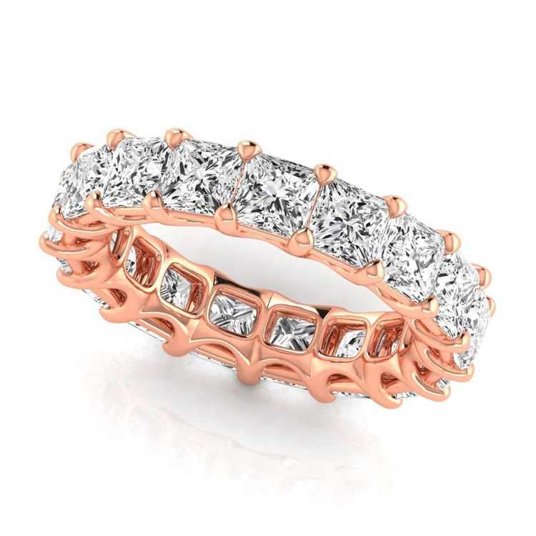 Eternity Band Or Rose 14 Carats avec Diamant Fin – vue de côté