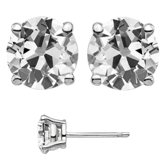 Confectionné main Diamant Puces d'Oreilles 8 carats – vue principale