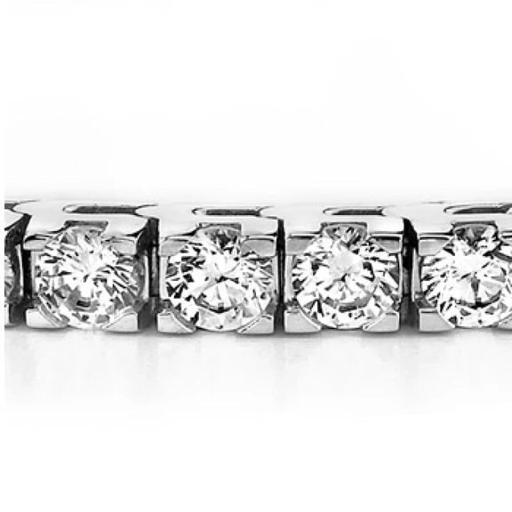 8.60 Carats Brilliant Round 14K White Gold Réel Diamant
