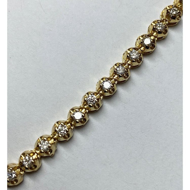 8.8 Ct Diamant Collier Homme 55 cm Or Jaune 4.5 mm Large