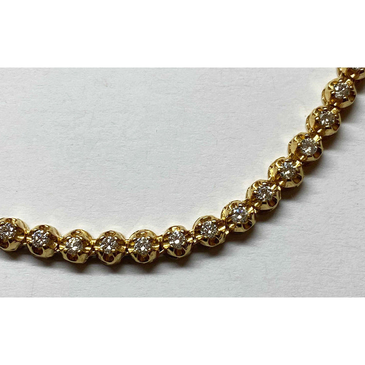 8.8 Ct Diamant Collier Homme 55 cm Or Jaune 4.5 mm Large
