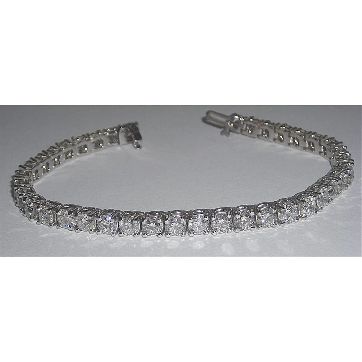 9.50 Carats Bracelet Tennis Réel Diamant Vs Bijoux Solide WG 14K