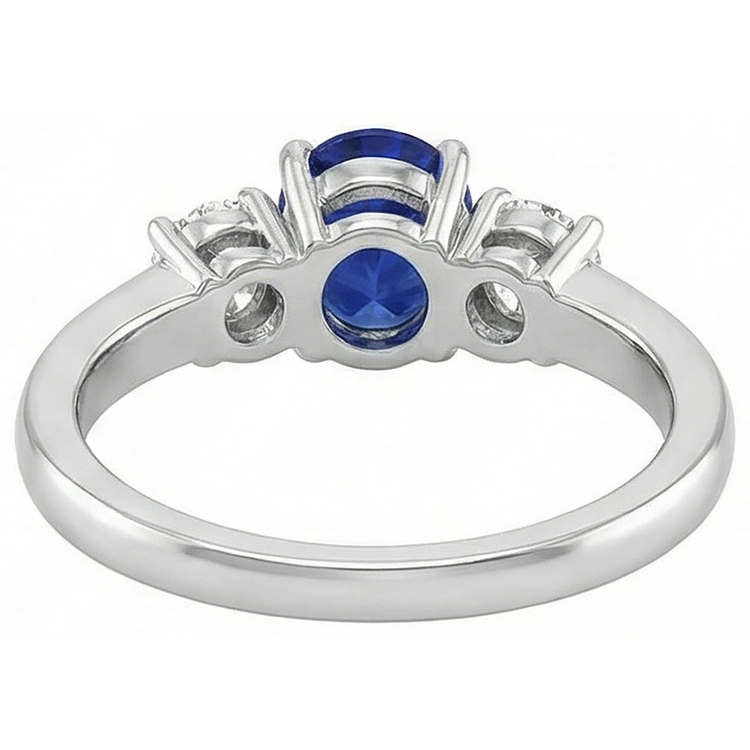 Alliance 3 Pierres Tanzanite Et Diamants Naturels Extraits des Mines ( et non cultivés en laboratoire ) 5.50 Carats Or 14K