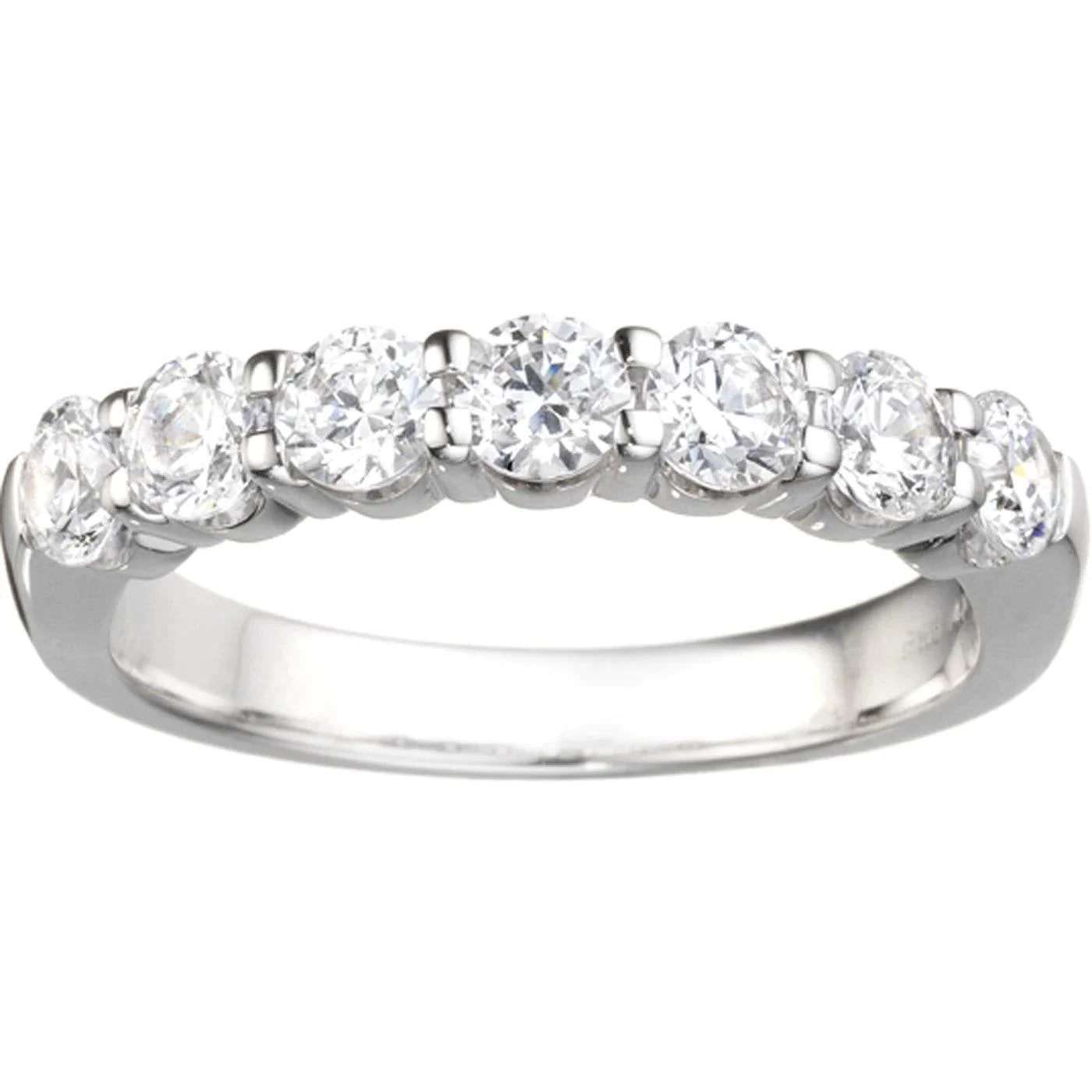 Alliance Confort Avec Réel Diamants Ronds 1,75 Carats En Or Blanc 14K
