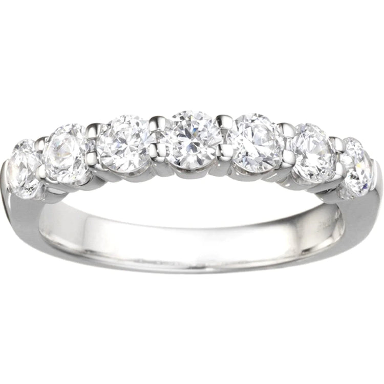 Alliance Confort Avec Réel Diamants Ronds 1,75 Carats En Or Blanc 14K