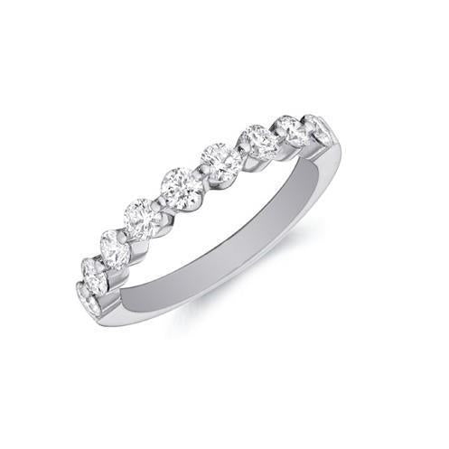 Alliance En Naturel Diamant Taille Brillant 2 Ct En Or Blanc 14 Carats