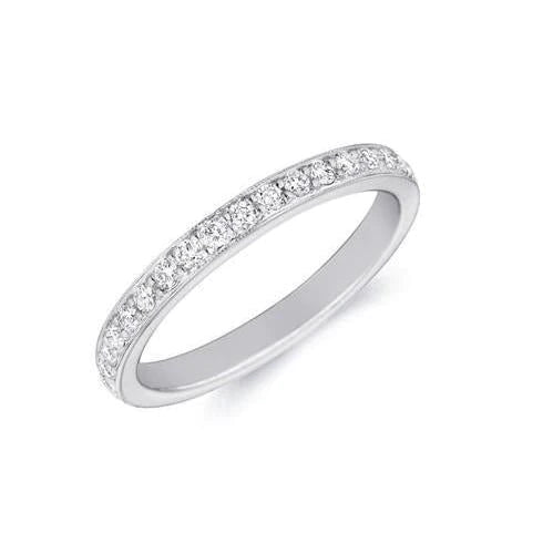 Alliance Eternité En Réel Diamants Ronds De 1.05 Ct En Or 14K