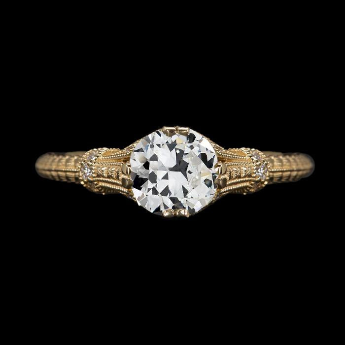 Alliance Femme Ronde Vieux Mineur Naturel Diamant Or 14K 2.50 Carats