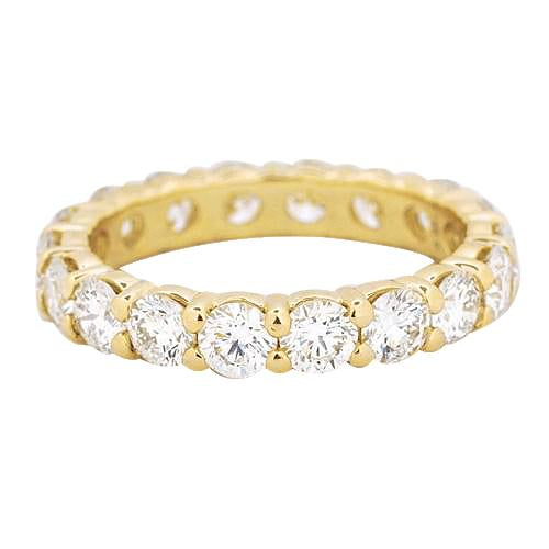 Alliance Naturel Diamant Eternité 3.60 Carats Bijoux En Or Jaune Neuf