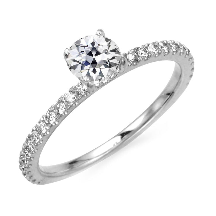 Alliance Or 14K Ronde Naturel Diamant Taille Ancienne Mine 4.50 Carats