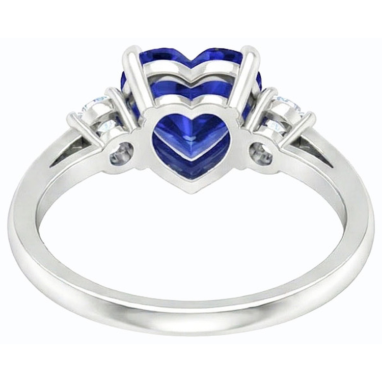 naturel round diamant 2carats alliance vue de profil