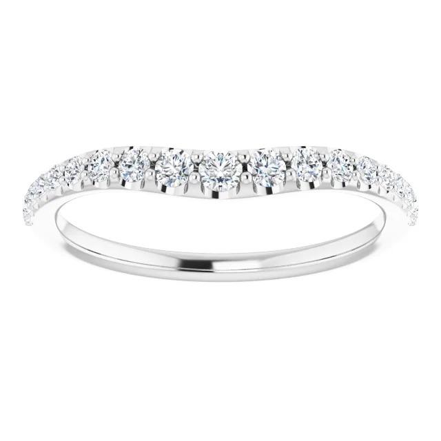 Alliance Réel Diamant 1.50 Carats Bijoux Femme Or Blanc 14K