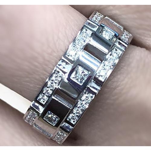 Alliance Réel Diamant Eternité 2.72 Carats Bijoux Homme