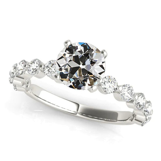 Alliance Ronde Réel Diamant Taille Ancienne Bijoux Femme 4.50 Carats