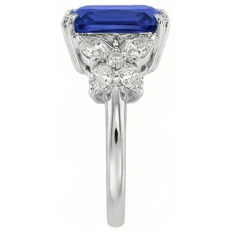 naturel marquise diamant 3carats alliance sur blanc