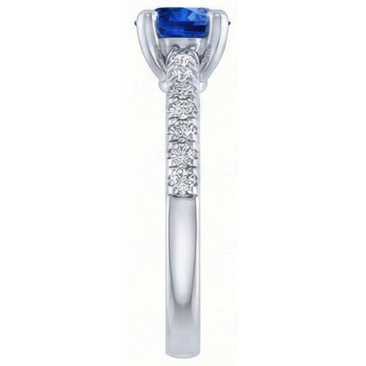 Alliance Saphir Ceylan 2.70 Carats Et Diamants Naturels Extraits des Mines ( et non cultivés en laboratoire )