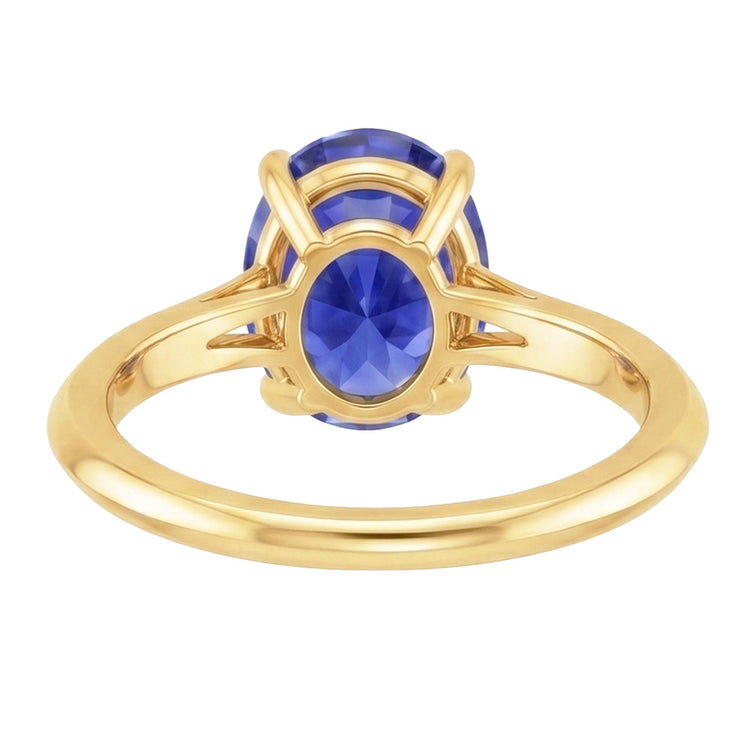 Alliance Solitaire Or Jaune Saphir Sri Lanka 2.50 Carats