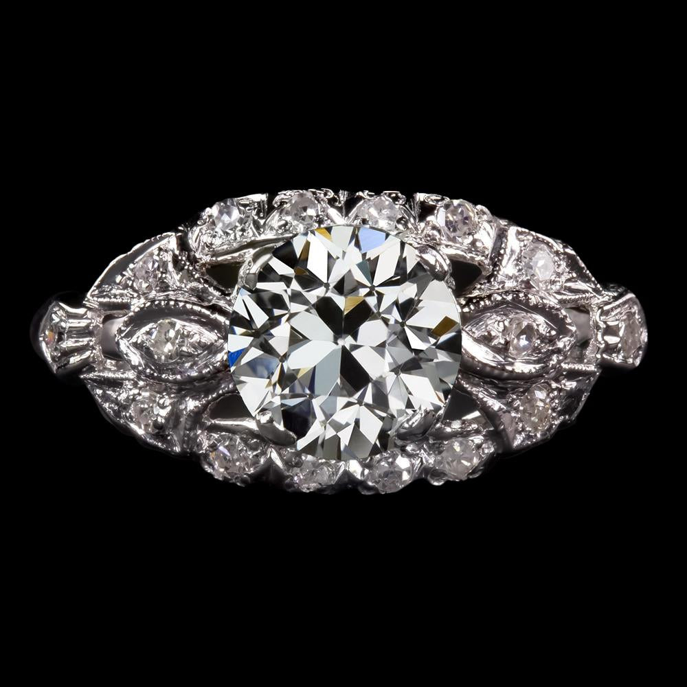 Alliance Style Ancien Naturel Diamant Rond Taille Ancienne 6.50 Carats