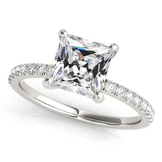 Alliance avec accents coussin Réel diamant taille ancienne mine 6,50 carats