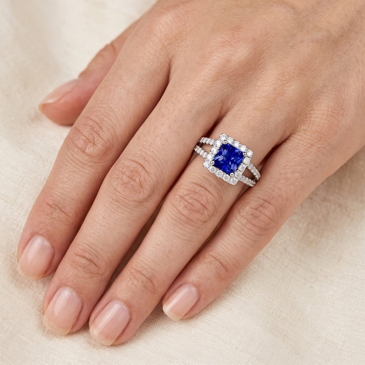 Alliance d'Éternité Saphir Naturel 3 Carats