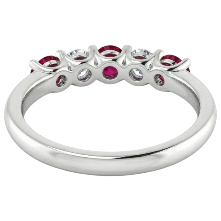 naturel round rubis 1carats alliance avec accents diamants