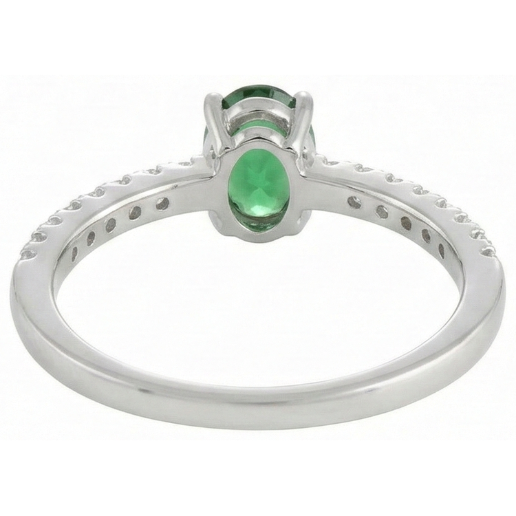 Alliance verte émeraude et diamants 3.5 ct