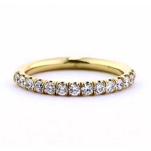 Anneau D'Anniversaire Naturel Diamant Comfort Fit Bijoux En Or Jaune 0.50 Carats