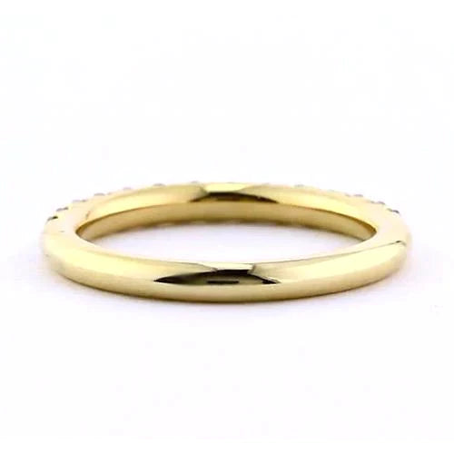 Anneau D'Anniversaire Naturel Diamant Comfort Fit Bijoux En Or Jaune 0.50 Carats